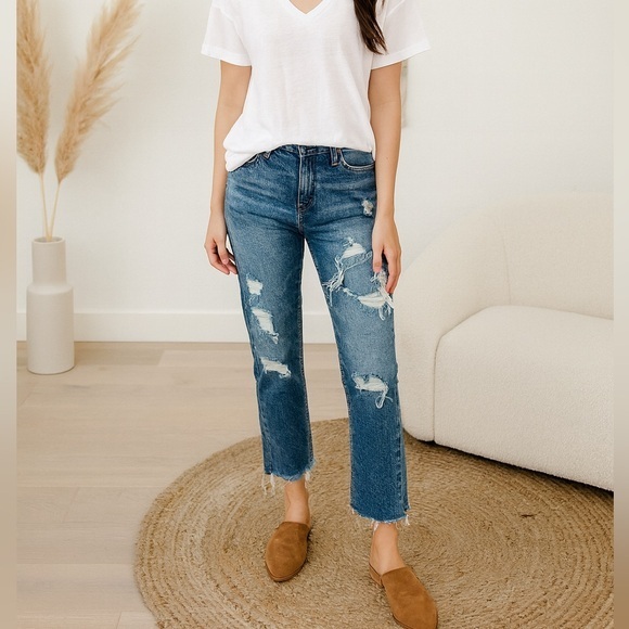 MOTHER Denim - Mother Superior The Sinner Straight Leg Jeans Ice Cream You Scream Light Wash